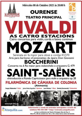 CONCIERTO DE LA ORQUESTA FILARMÓNICA DE CÁMARA DE COLONIA (Alemania)